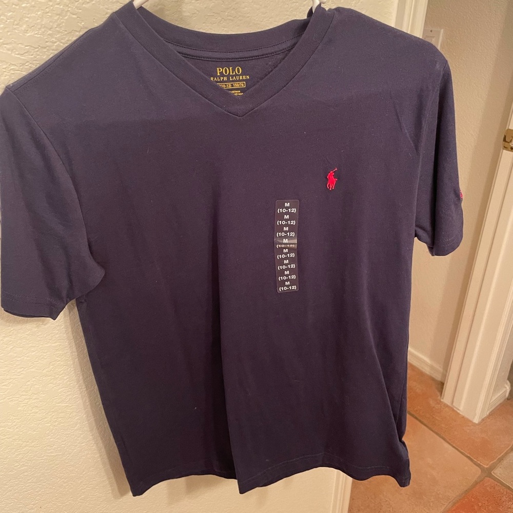 NWT Ralph Lauren Youth Navy Tee size M